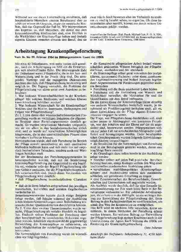 Vorschauseite 3: Die Bewertung des Krankenpflegeberufs in den Augen von Patienten und Nichtpatienten