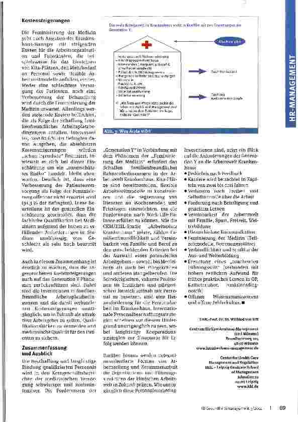 Vorschauseite 3: Generation Y und Feminisierung in der MedizinMerkmale und Konsequenzen des „War for Talent für den Arbeitsplatz Krankenhaus