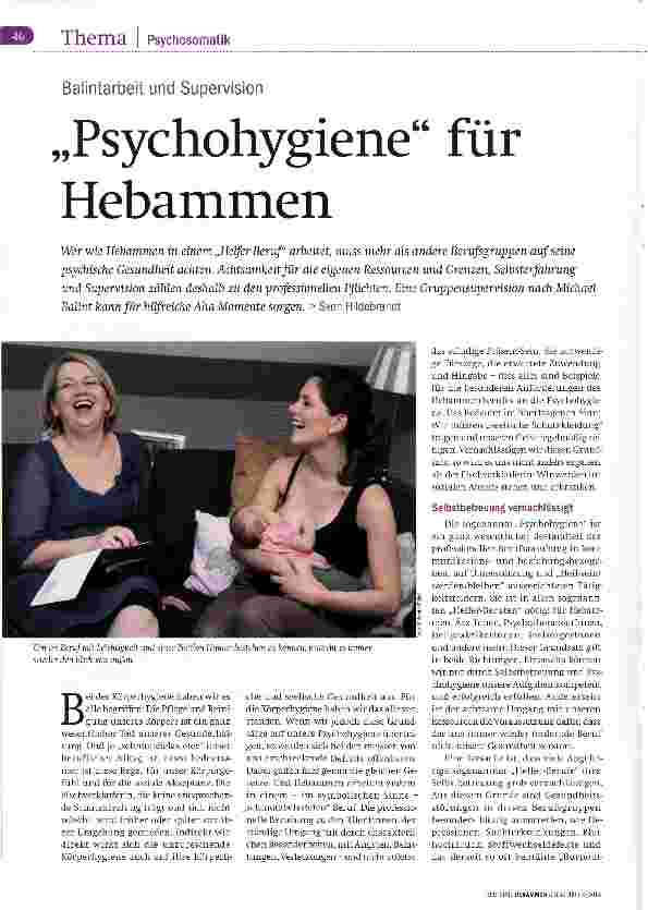 Vorschauseite 1: „Psychohygiene für Hebammen