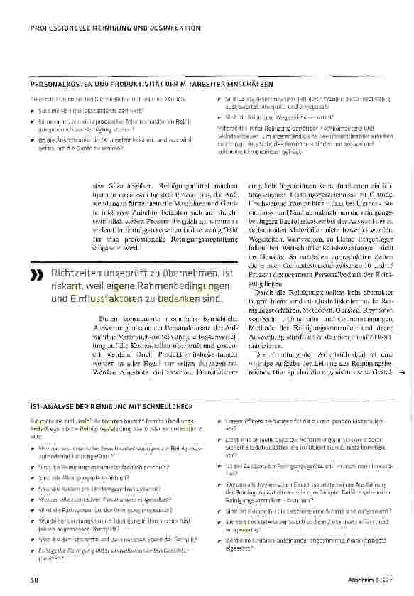 Vorschauseite 3: Über die Reinigungsleistung die Kosten steuern