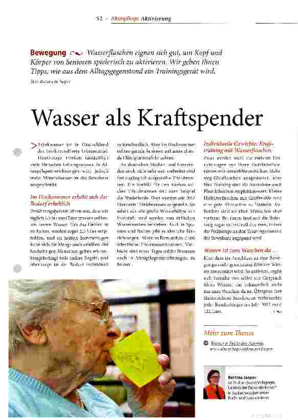 Vorschauseite 1: Wasser als Kraftspender