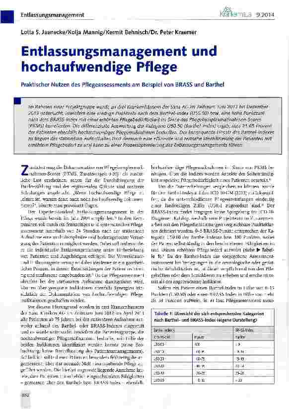 Vorschauseite 1: Entlassungsmanagement und hochaufwendige Pflege