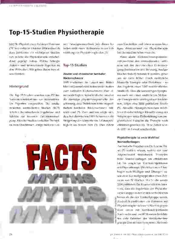 Vorschauseite 1: Top-15-Studien Physiotherapie