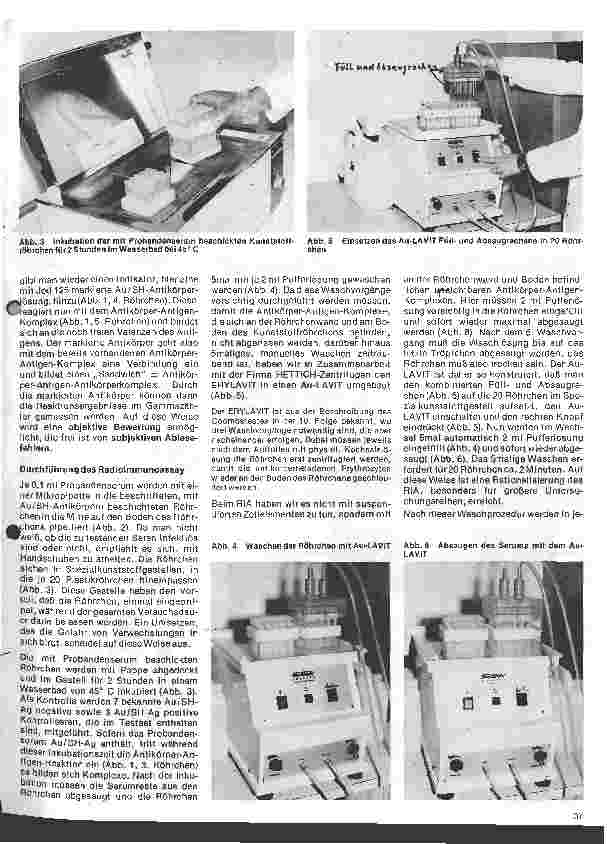 Vorschauseite 2: Transfusionskunde, Blutgruppenserologie und Immunhämatologie 30. Folge:Der Radioimmunoassay (RIA) zum Nachweiß v. Australia-Antigen