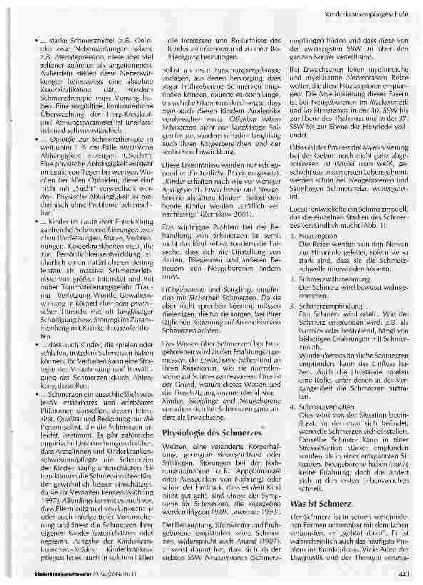 Vorschauseite 2: Schmerzen bei Säuglingen und Kleinkindern