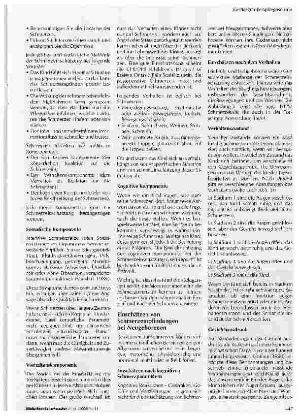 Vorschauseite 6: Schmerzen bei Säuglingen und Kleinkindern