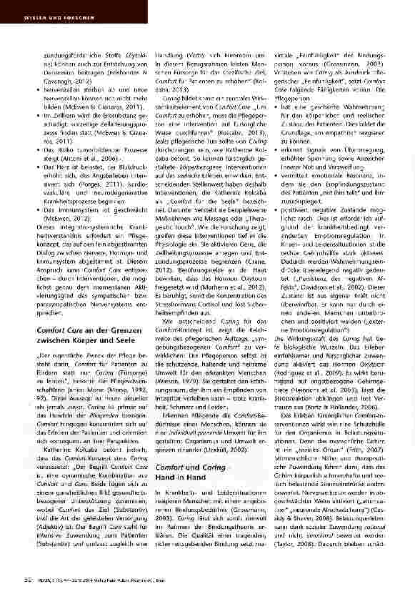 Vorschauseite 4: Comfort - die „Spitze des Pflegebewusstseins