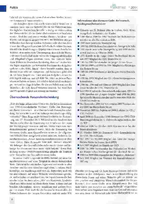 Vorschauseite 3: Die neue Führungsriege des Bundesgesundheitsministeriums