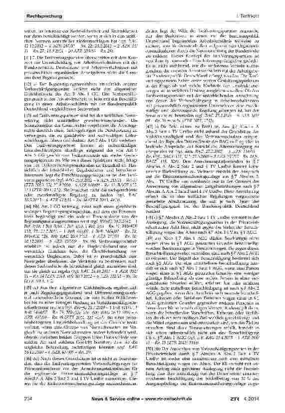 Vorschauseite 3: Beschäftigungszeit i. S. v. § 7 Abschn. A Abs. 2 Satz 4 TV UmBw - Berücksichtigung einer Vorbeschäftigung bei einem privaten Arbeitgeber? - Gleichbehandlung