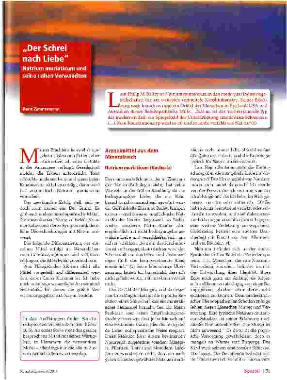 Vorschauseite 1: Der Schrei nach Liebe