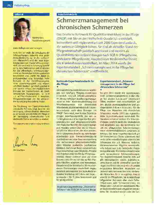 Vorschauseite 1: Schmerzmanagement bei chronischen Schmerzen