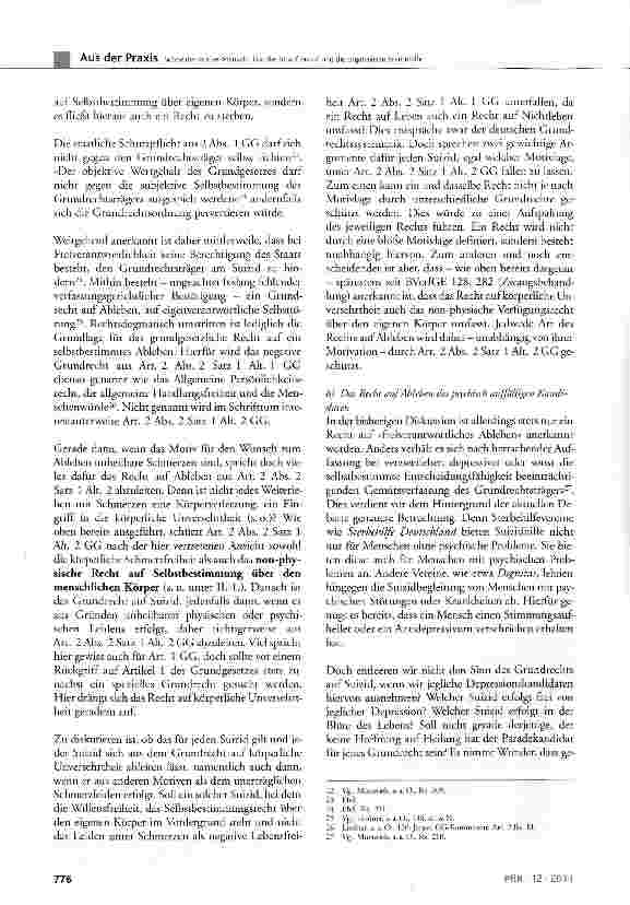 Vorschauseite 6: Das Recht auf Suizid und die organisierte Sterbehilfe