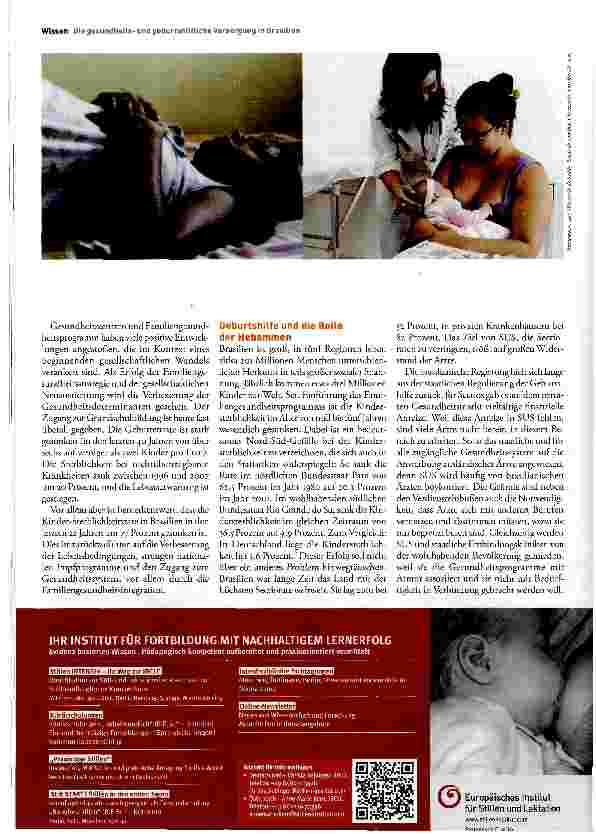 Vorschauseite 3: Einzigartig und einheitlich - das brasilianische Gesundheitssystem