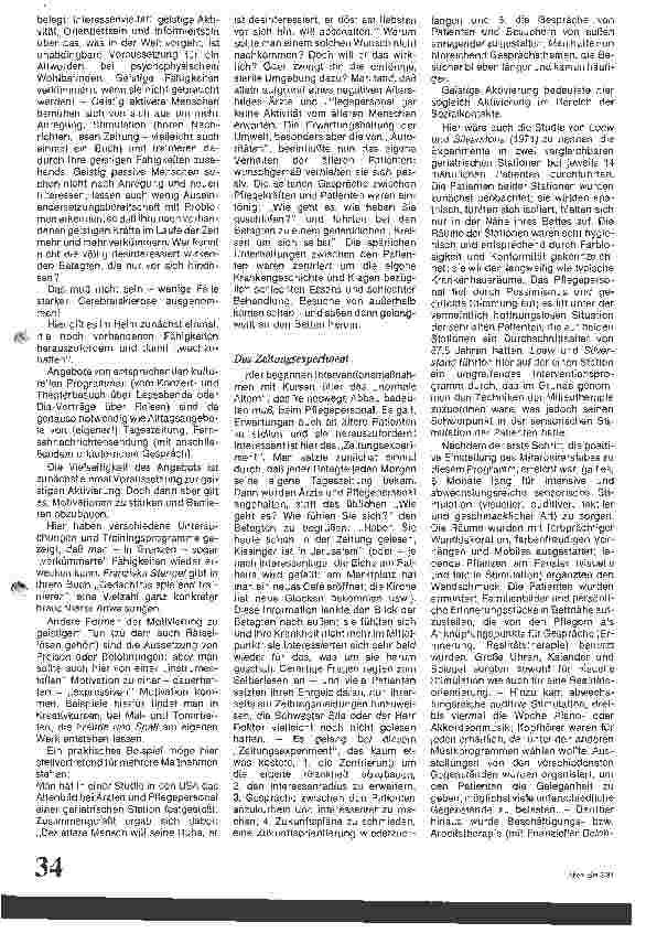 Vorschauseite 5: Fördern statt Fordern / Möglichkeiten u. Grenzen von Aktivierungsmaßnahmen in Altenheimen