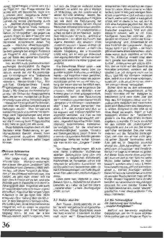 Vorschauseite 6: Fördern statt Fordern / Möglichkeiten u. Grenzen von Aktivierungsmaßnahmen in Altenheimen