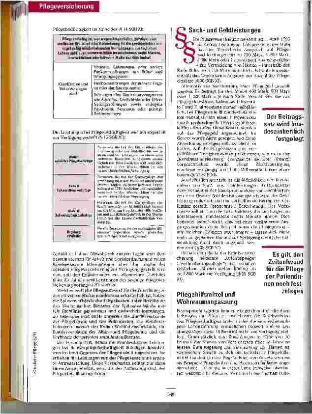 Vorschauseite 2: Gefragt sind Ideen und Kreativität Das neue Pflege-Versicherungsgesetz (PflegeVG)