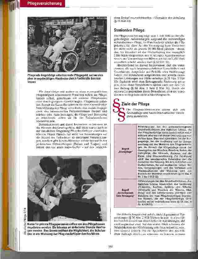 Vorschauseite 4: Gefragt sind Ideen und Kreativität Das neue Pflege-Versicherungsgesetz (PflegeVG)