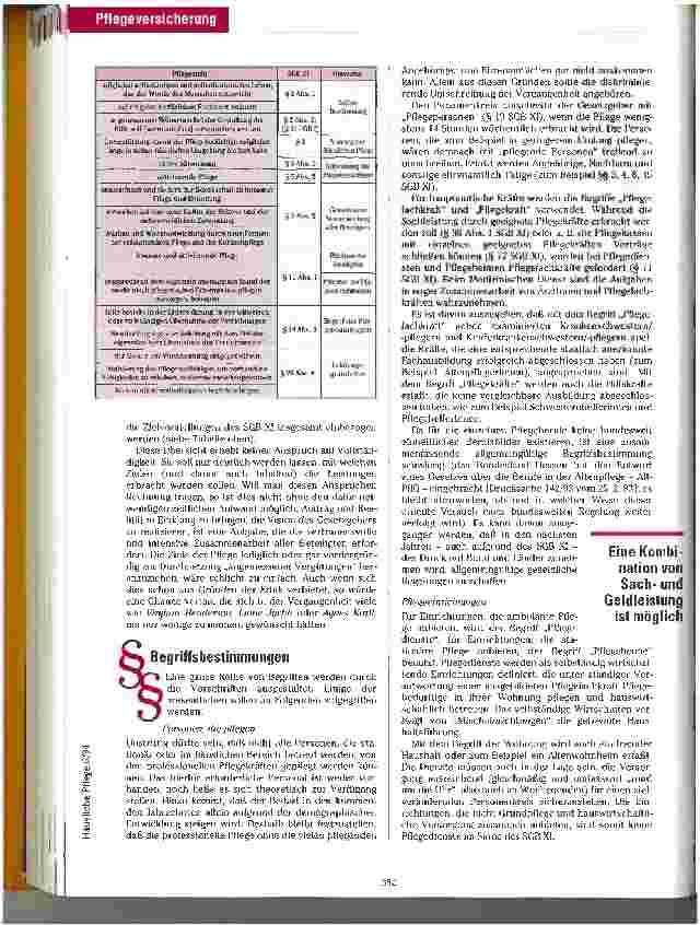 Vorschauseite 5: Gefragt sind Ideen und Kreativität Das neue Pflege-Versicherungsgesetz (PflegeVG)