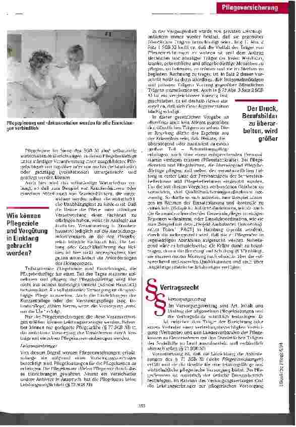 Vorschauseite 6: Gefragt sind Ideen und Kreativität Das neue Pflege-Versicherungsgesetz (PflegeVG)