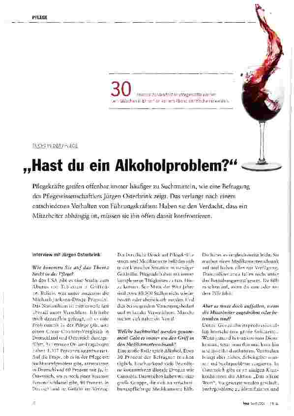 Vorschauseite 1: Hast du ein Alkoholproblem?