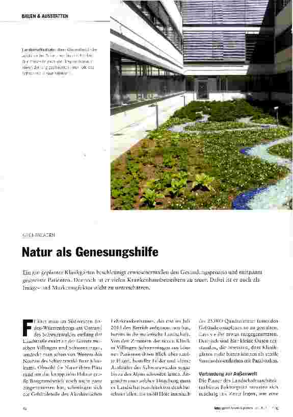 Vorschauseite 1: Natur als Genesungshilfe