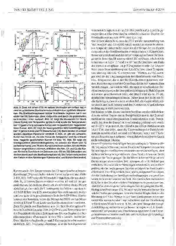 Vorschauseite 3: Druckund Temperaturmessungen alleine sind zur Überwachung der Dampfsterilisation nicht ausreichend - eine Fallstudie