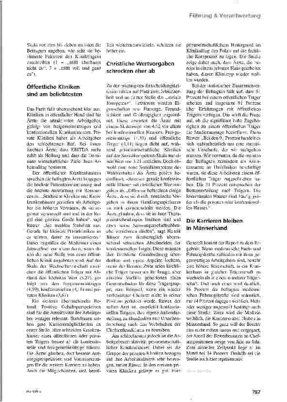 Vorschauseite 2: Was Chefärzte wollen