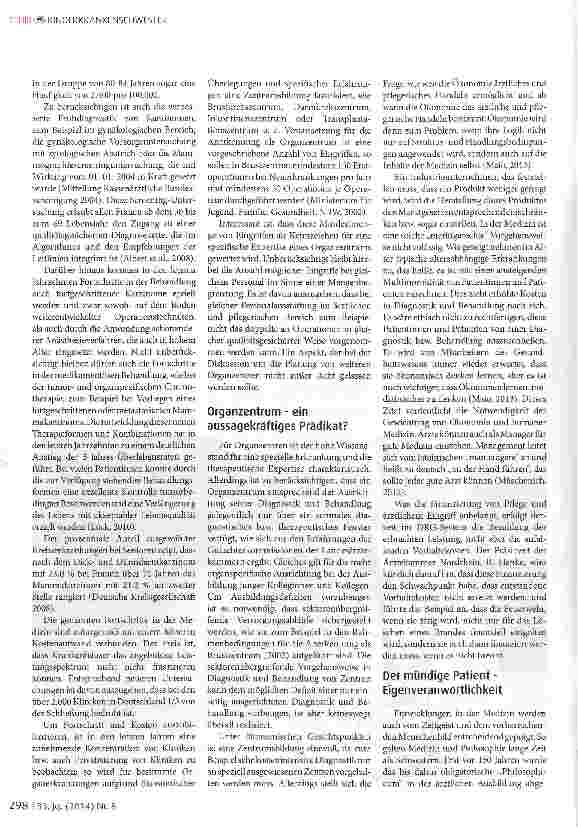 Vorschauseite 2: Humane Medizin und Ökonomie - verträgt sich das?