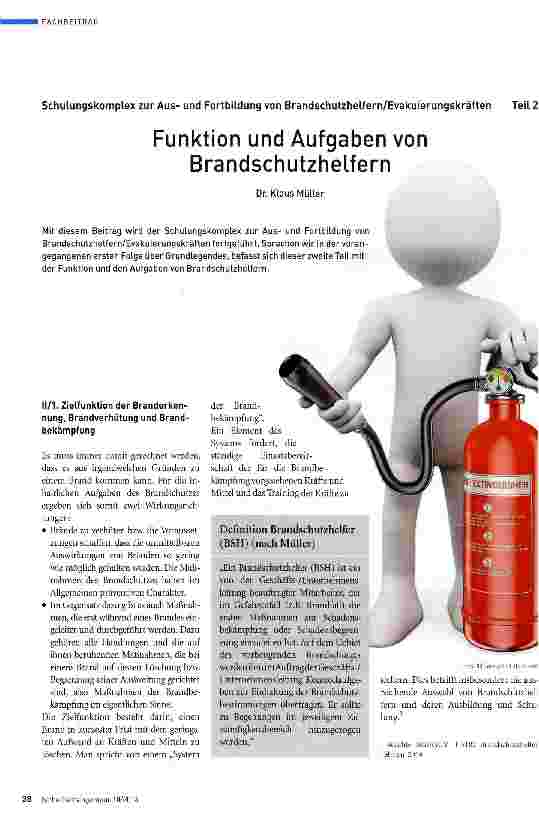 Vorschauseite 1: Funktion und Aufgaben von Brandschutzhelfern