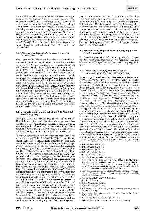 Vorschauseite 4: Die Neuregelungen im Landespersonalvertretungsgesetz Brandenburg