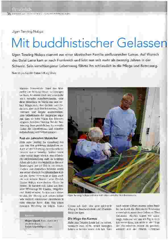 Vorschauseite 1: Mit buddhistischer Gelassenheit im Malatelier