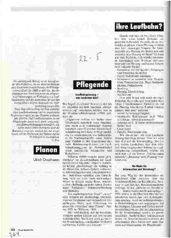 Vorschauseite 1: Planen Pflegende ihre Laufbahn?