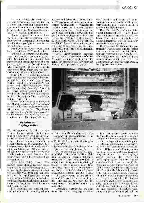 Vorschauseite 2: Planen Pflegende ihre Laufbahn?