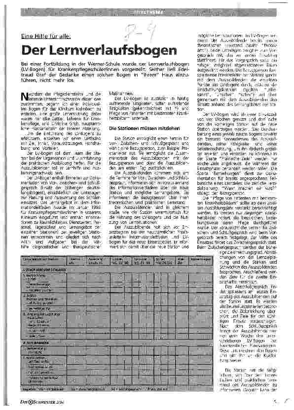 Vorschauseite 1: Der Lernverlaufsbogen Eine Hilfe für alle