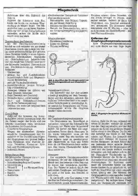 Vorschauseite 3: Das Einlegen einer Ösophaguskompressionssonde Pflege eines Patienten mit Ösophagusvarizenblutung