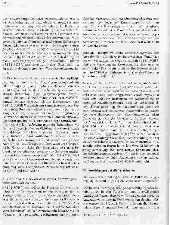 Vorschauseite 3: Dauertherapie mit nicht verschreibungspflichtigen Arzneimitteln ohne ausreichenden Versicherungsschutz