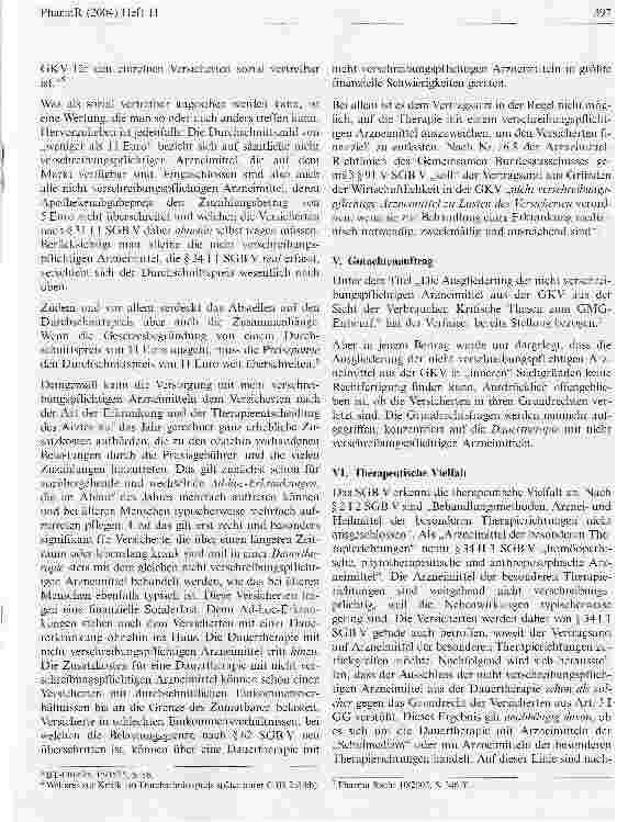 Vorschauseite 4: Dauertherapie mit nicht verschreibungspflichtigen Arzneimitteln ohne ausreichenden Versicherungsschutz