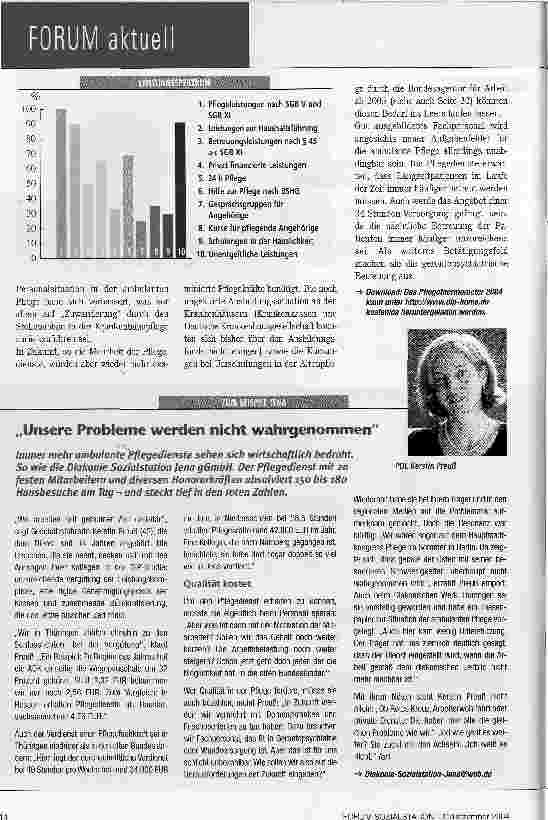 Vorschauseite 3: Unterkühlte Zeiten. Pflegethermometer 2004: Trübe Aussichten für besseres Klima in ambulanten Breiten