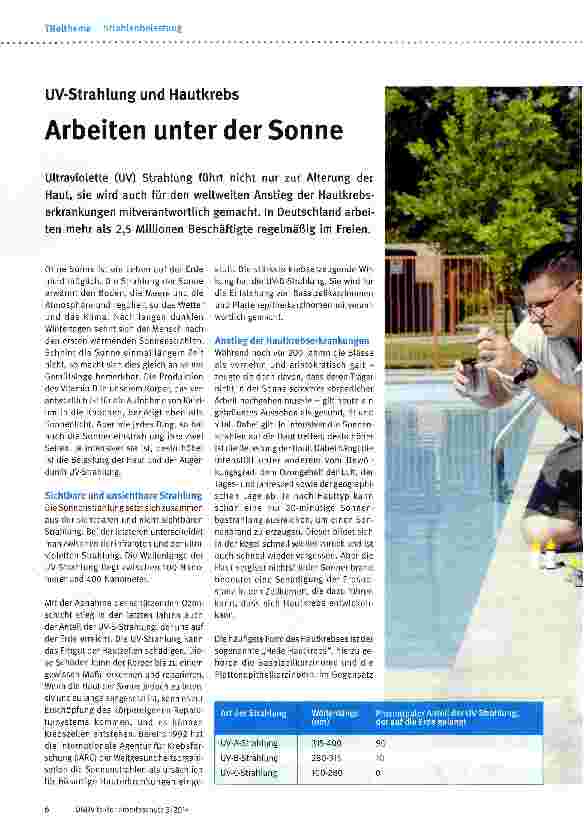 Vorschauseite 1: Arbeiten unter der Sonne