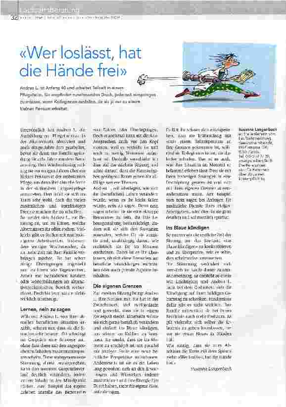 Vorschauseite 1: «Wer los lässt, hat die Hände frei»