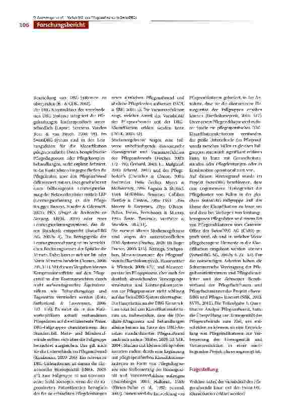 Vorschauseite 2: Variabilität des Pflegeaufwands in SwissDRG-Fallgruppen
