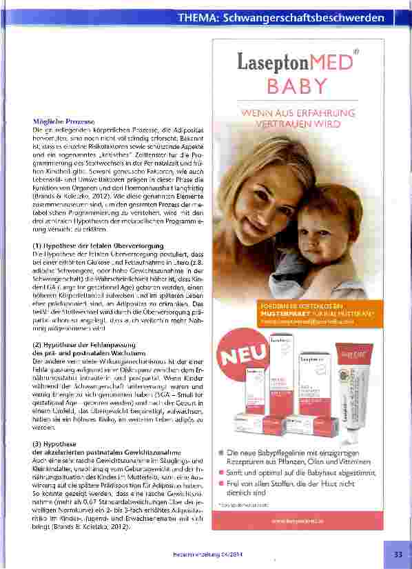 Vorschauseite 2: Prävention von Übergewicht schon ab der Schwangerschaft?