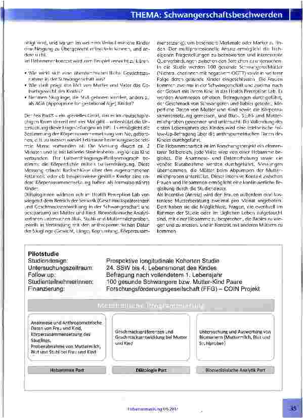 Vorschauseite 4: Prävention von Übergewicht schon ab der Schwangerschaft?