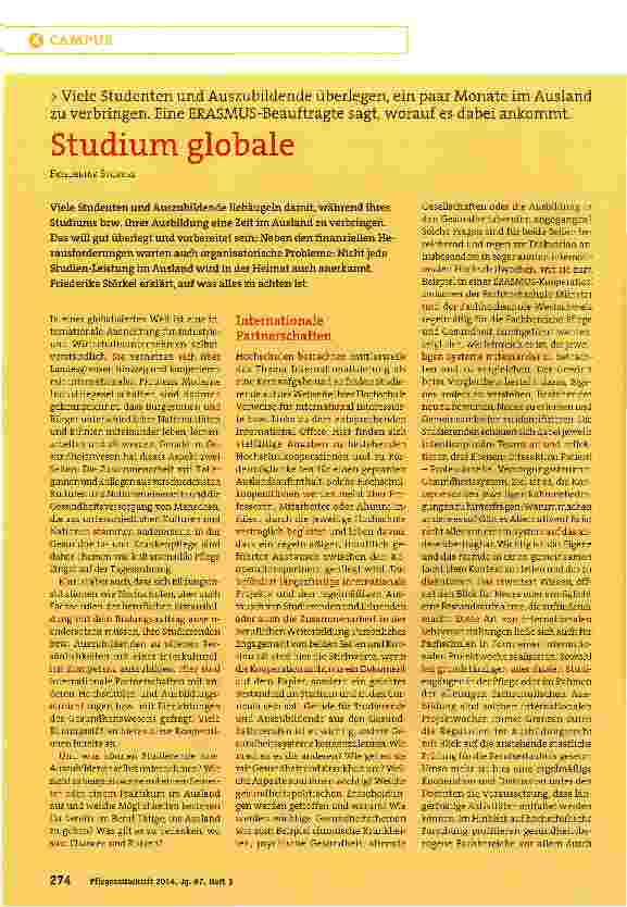 Vorschauseite 1: Studium globale