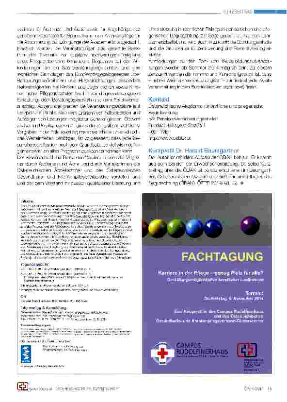 Vorschauseite 2: Österreichische Akademie für ärztliche und pflegerische Begutachtung (ÖBAK)
