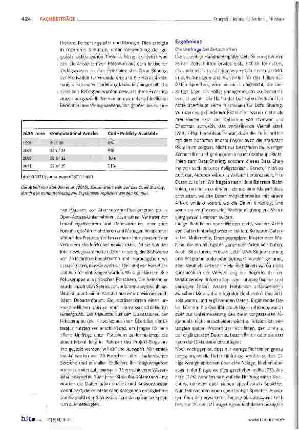 Vorschauseite 3: Zugang zu Forschungsdaten Die Notwendigkeit von Richtlinien für Data Sharing bei Fachzeitschriften Das JoRD-Projekt der Universität Nottingham