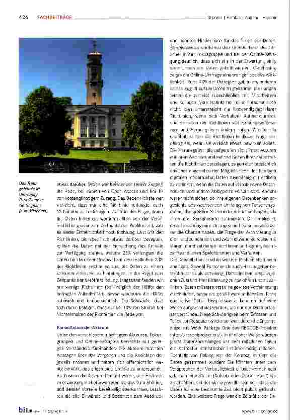Vorschauseite 4: Zugang zu Forschungsdaten Die Notwendigkeit von Richtlinien für Data Sharing bei Fachzeitschriften Das JoRD-Projekt der Universität Nottingham