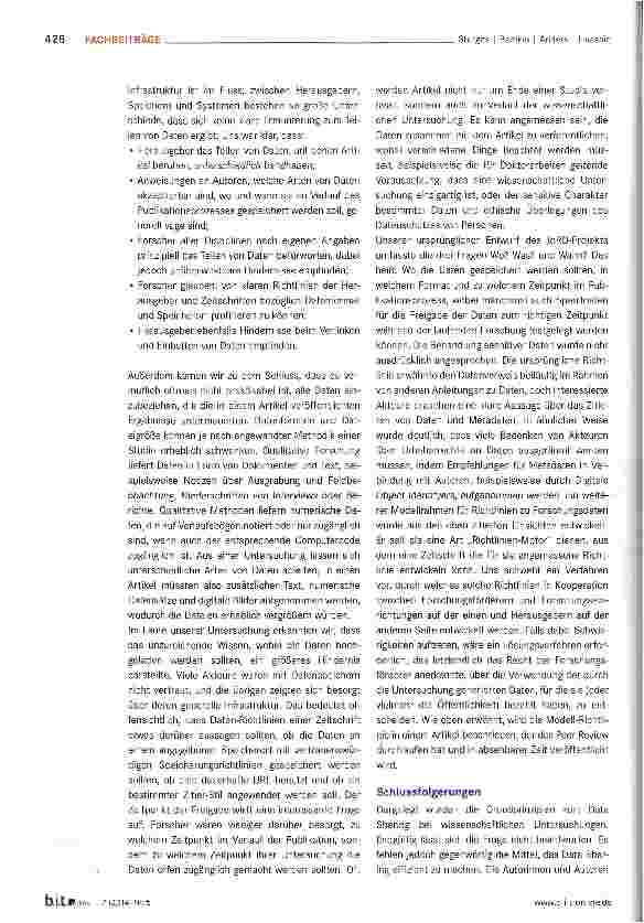 Vorschauseite 6: Zugang zu Forschungsdaten Die Notwendigkeit von Richtlinien für Data Sharing bei Fachzeitschriften Das JoRD-Projekt der Universität Nottingham