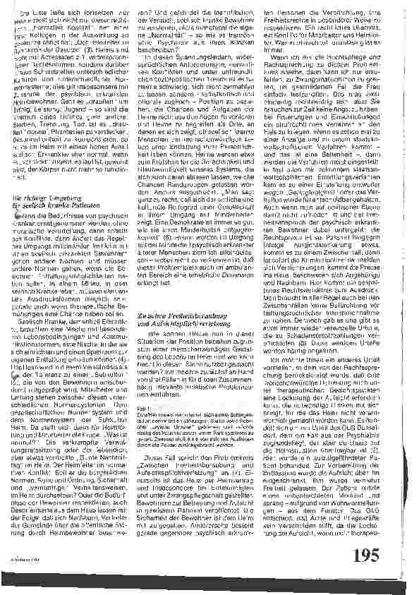 Vorschauseite 2: Heime im normativen Konflikt / Juristische Aspekte der Betreuung psychisch kranker Heimbewohner