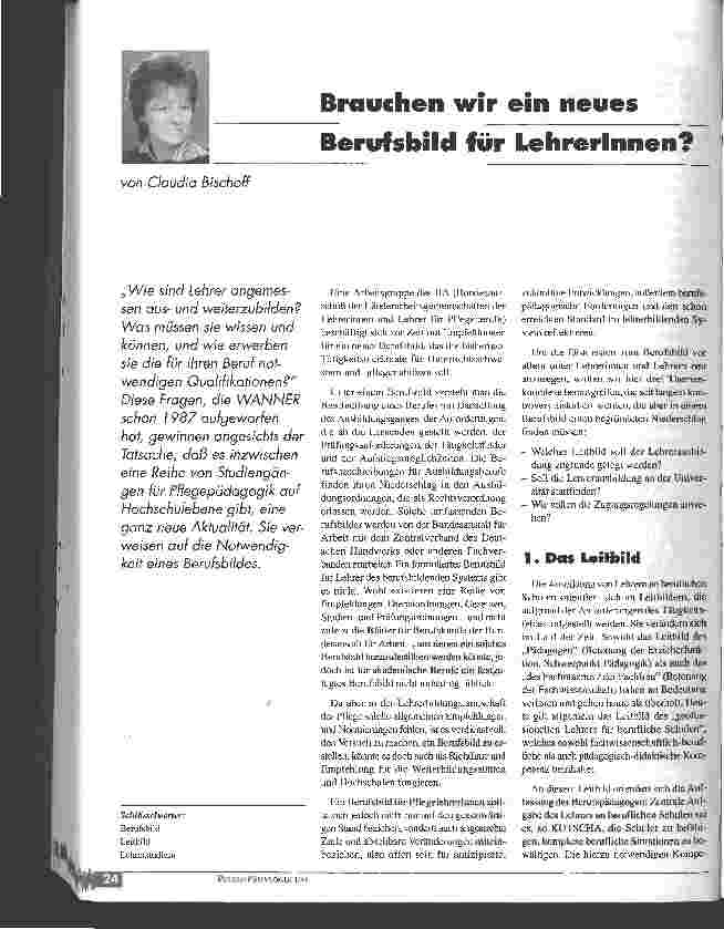Vorschauseite 1: Brauchen wir ein neues Berufsbild für LehrerInnen?